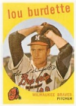 1959 Topps Baseball Cards      440     Lew Burdette UER